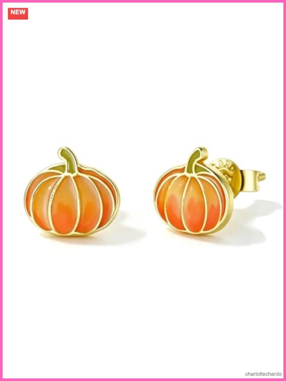 Pumpkin Stud Earrings Halloween Thanksgiving Jewelry Gift for Women